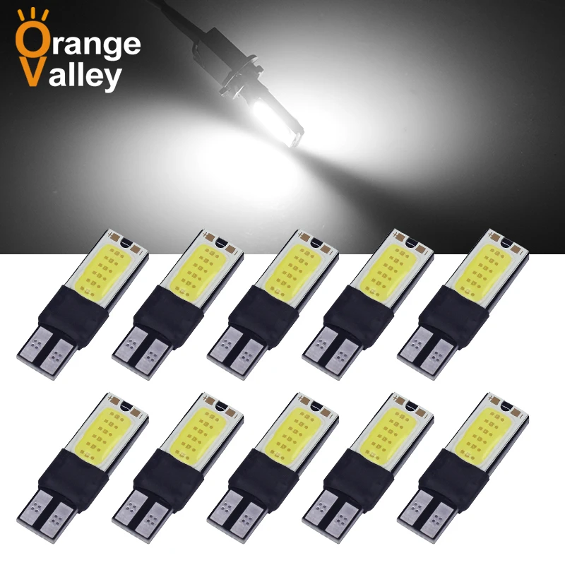 10 шт. T10 LED 194 168 W5W COB интерьерная лампа для стоянкы резервные тормозные лампы Canbus