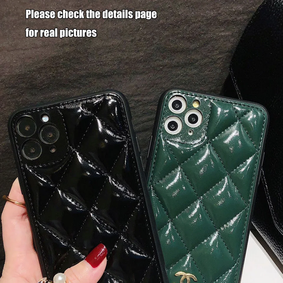 

Роскошный модный кожаный чехол для iphone 12 13 11 pro max x xs xr 7 8 Plus, Классический Стильный чехол