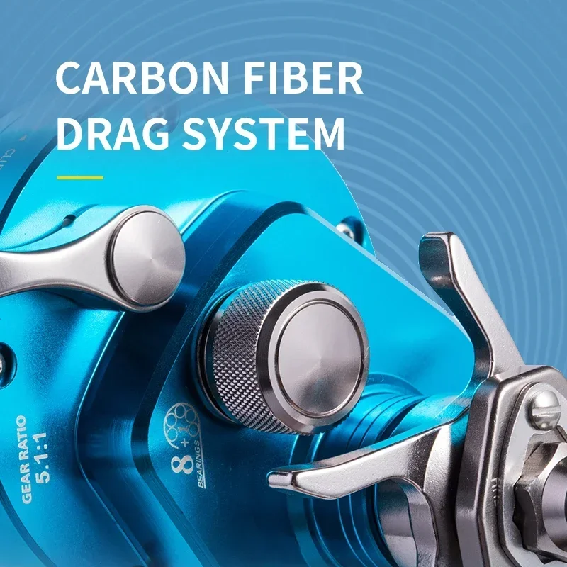 Новая рыболовная катушка для большой игры 6 8:1 отсадки со звездным сопротивлением