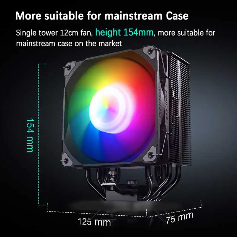 Кулер Для Процессора PHANTEKS Polar S5-120 С 5 Тепловыми Трубками Высокопроизводительный
