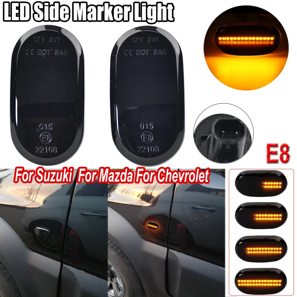 

1 пара светодиодных боковых габаритных указателей поворота для Suzuki Jimny B64W JB74 JB23 JB64 для Mazda AZ off-road JM23W Dynamic Blinker