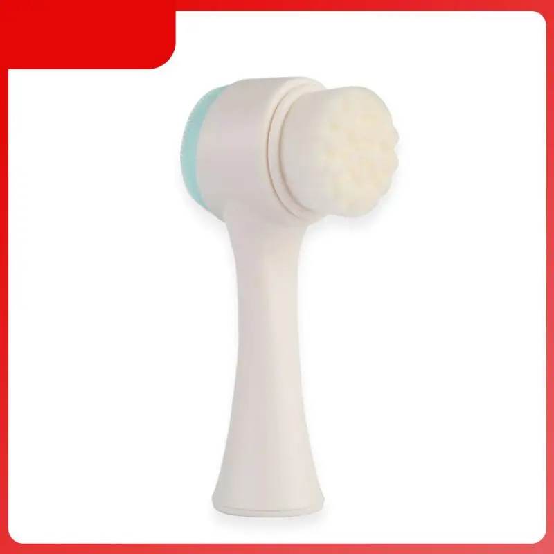 

3D Face Cleaning Massage Tool Double Sides Silicone Facial Cleansing Brush Portable Size Facial Brush Hot Sale 2019