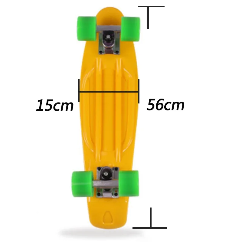 Jusenda 56 см скейтборд мини Лонгборд Single Rocker детей скутер крейсер пастельных Пенни