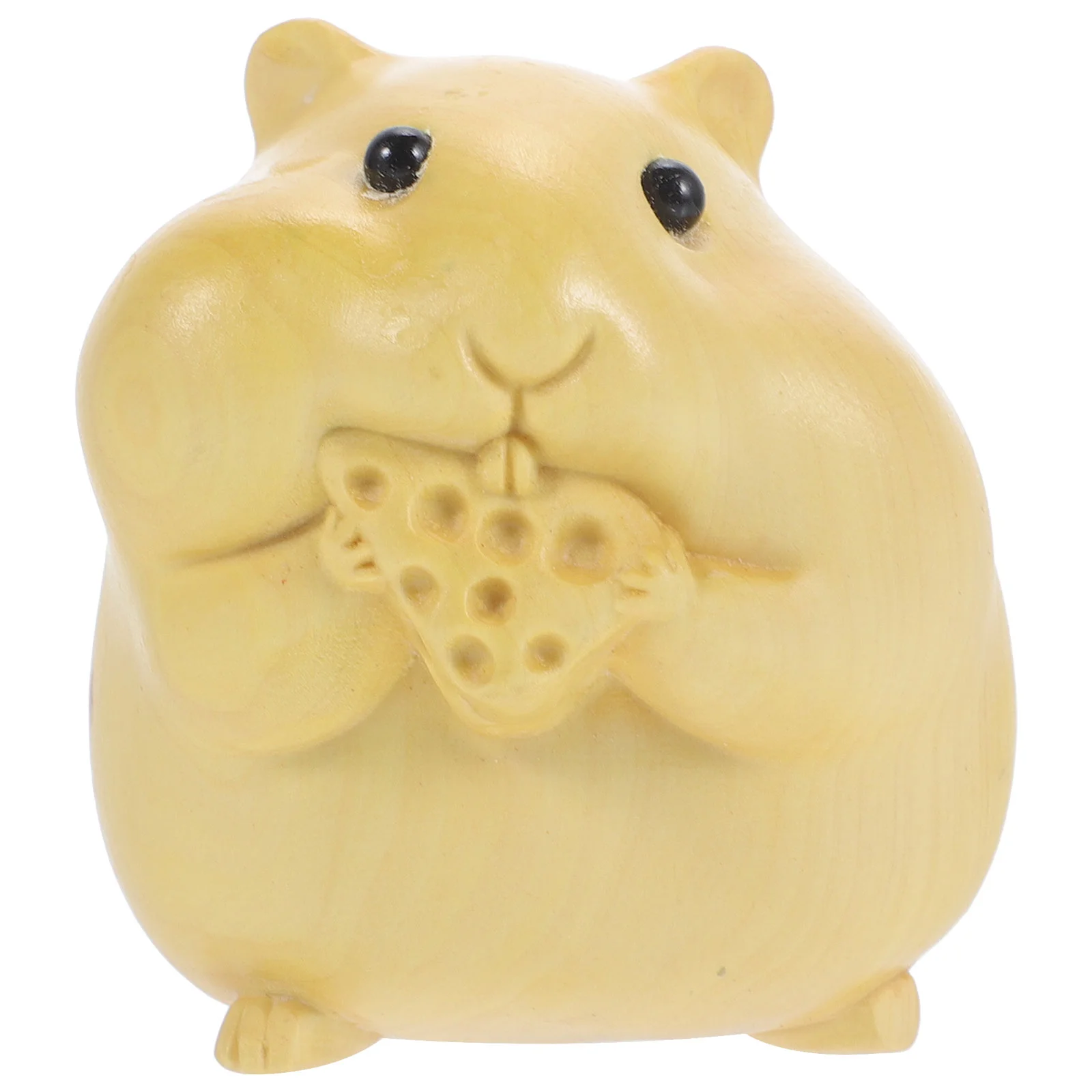 

Hamster Statue Dining Table Decoration Animal Carving Figurines Wooden Carved Hamsters