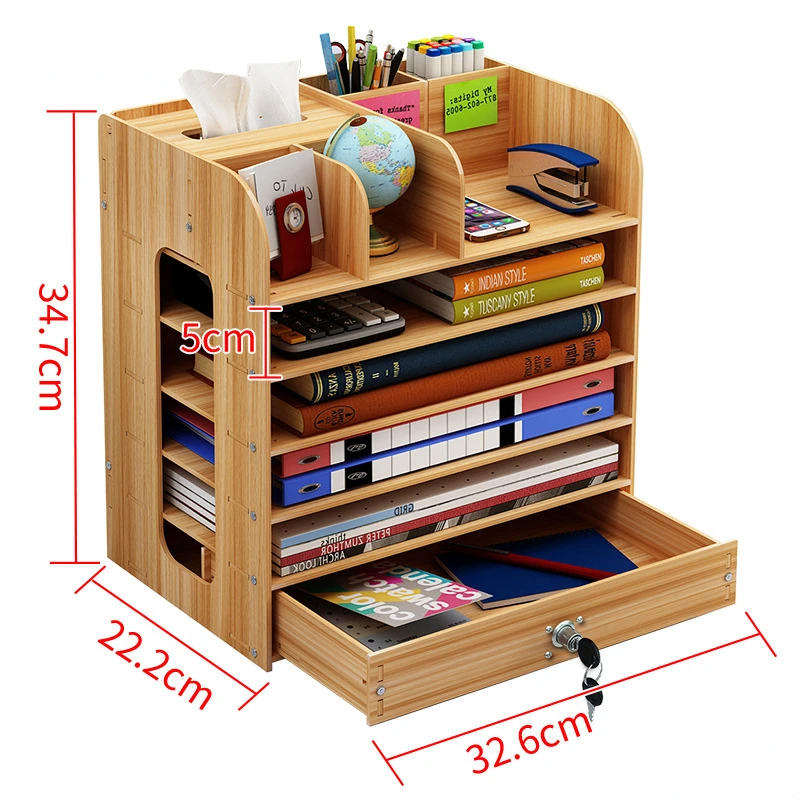 

Office desktop storage box drawer type lockable shelf supplies A4 document multi-layer data sundry sorting box