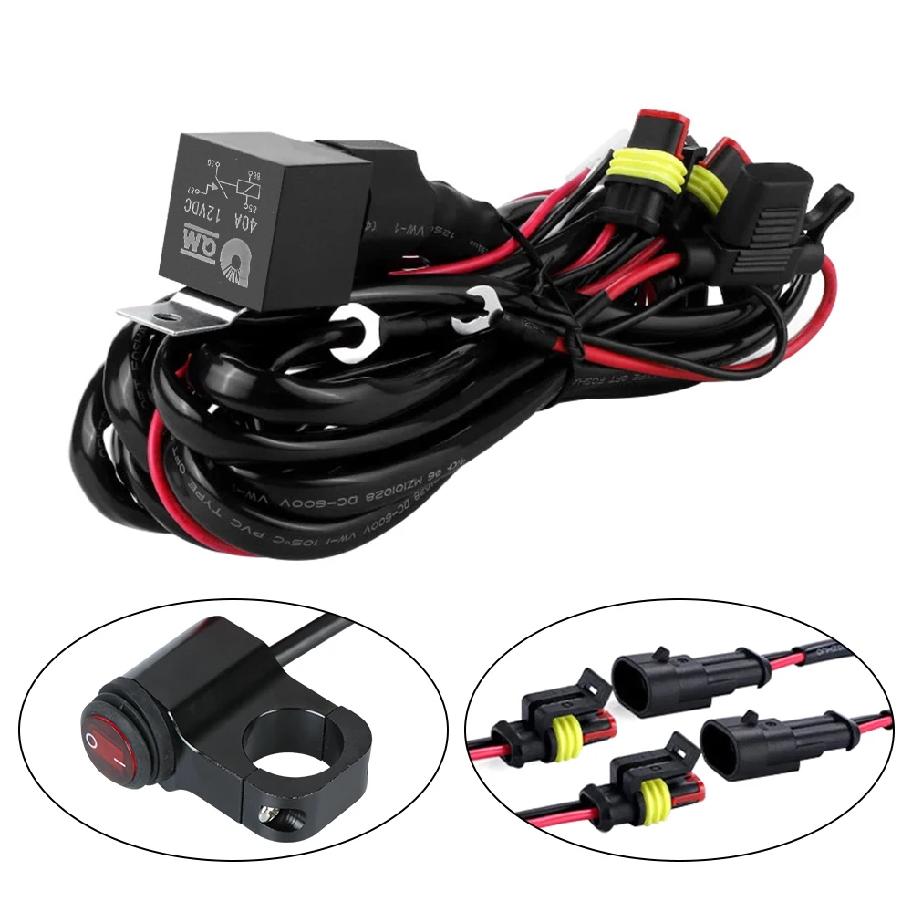 

Для мотоциклетной передней фары s точесветильник светильник для мотоцикла лампа управления освесветильник ением 1,6/2,2 м Жгут проводов компл...