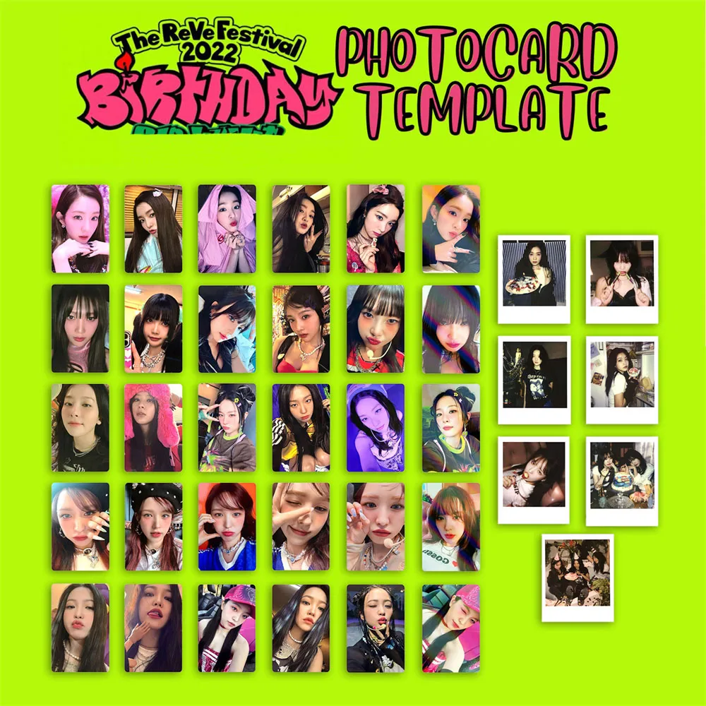 

KPOP The Reve Festival 2022 Birthday Photocard Irene Joy Wendy Yeri Seulgi Double-Sided Album LOMO Cards Postcard Fans Gift G26