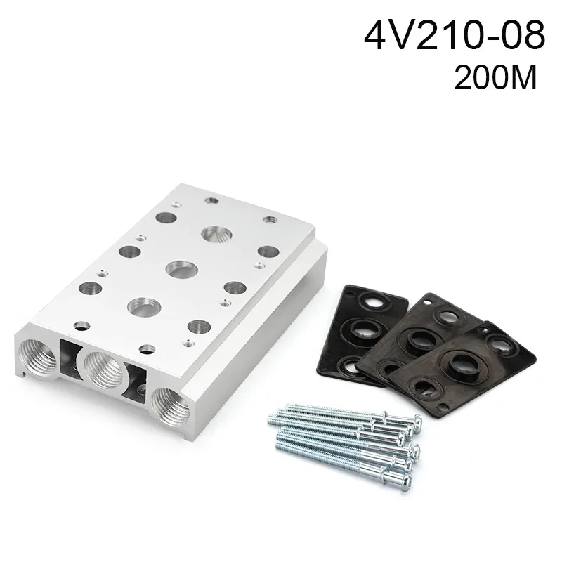 Пневматические СОЛЕНОИДНЫЕ клапаны 4V110 4V210 4V310 выпускной коллектор воздуха 100 м 200