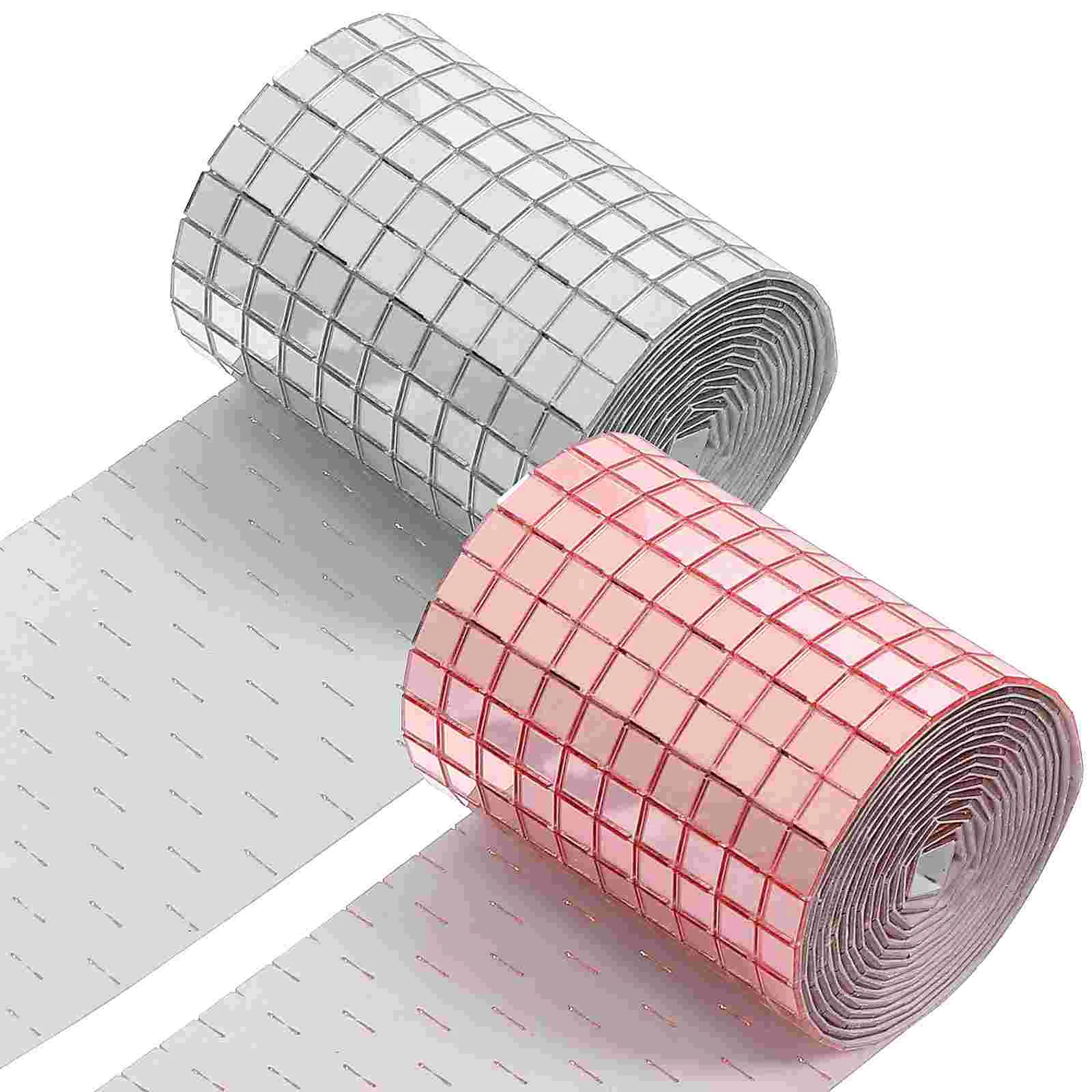 

2 Rolls Acrylic Self-Adhesive DIY Craft Mosaic Tiles Stickers Mosaic Brick Stickers Mirrors Mosaic Tiles Stickers