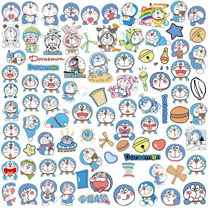 

Bandai 90 Doraemon Pokonyan Blue Fat Tablet мобильный телефон декоративная наклейка