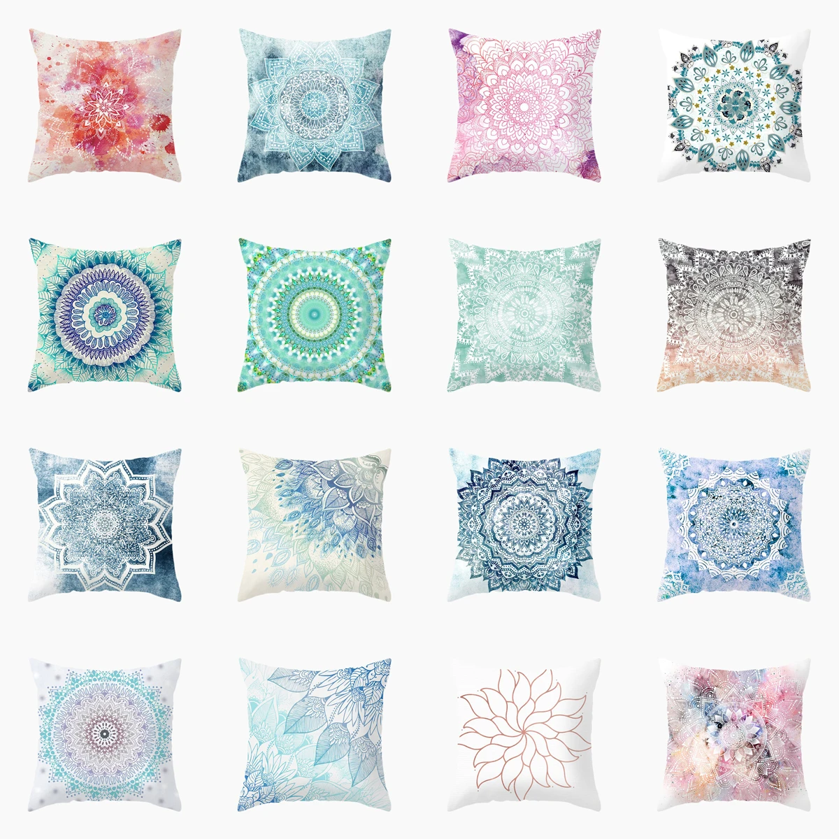 

ZHENHE Mandala Abstract Pillow Cover Double Sided Printing Cushion Cover for Bedroom Sofa Decor 18x18 Inch（45x45cm）