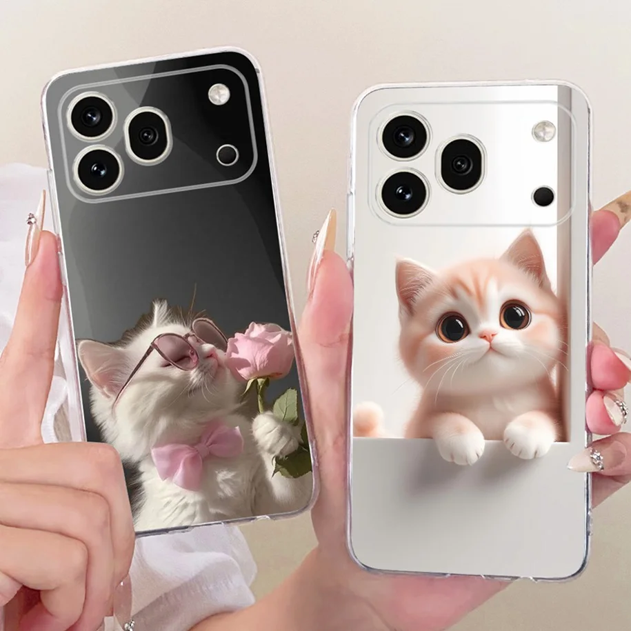 Фото Чехол для Honor 600 Pro 2026 VKP-NX9 с рисунком «Крутой Дракон, Тигр, Милый Кот», мягкий силиконовый прозрачный чехол из ТПУ для Honor 600 5G №3