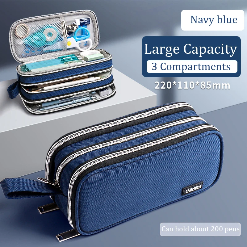 Case Pen Bag Student Pencil Cases Cosmetic Bag Stationary Organize Office Supply