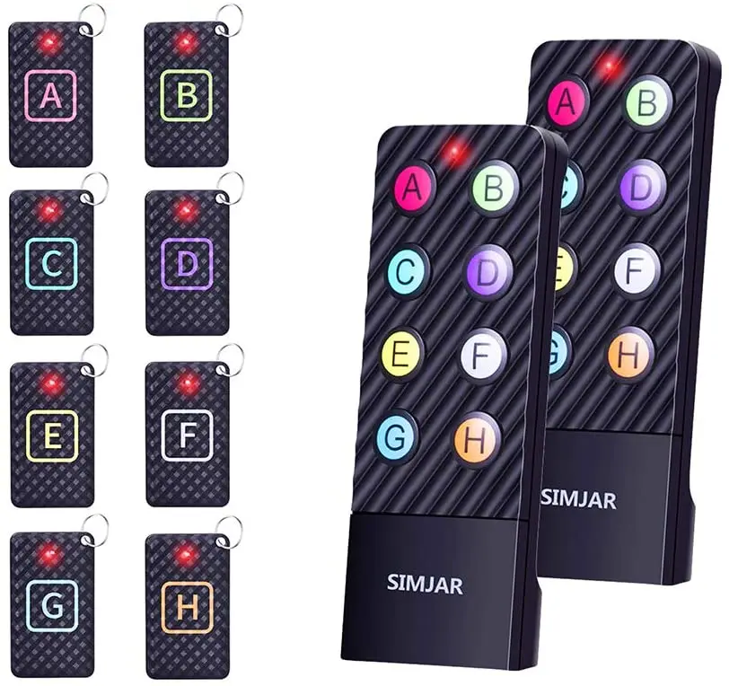 

NEW Upgraded Key Finder with Extra Backup RF Transmitter and Lanyards, Simjar Wireless RF Item Locator Tracker Support Remote