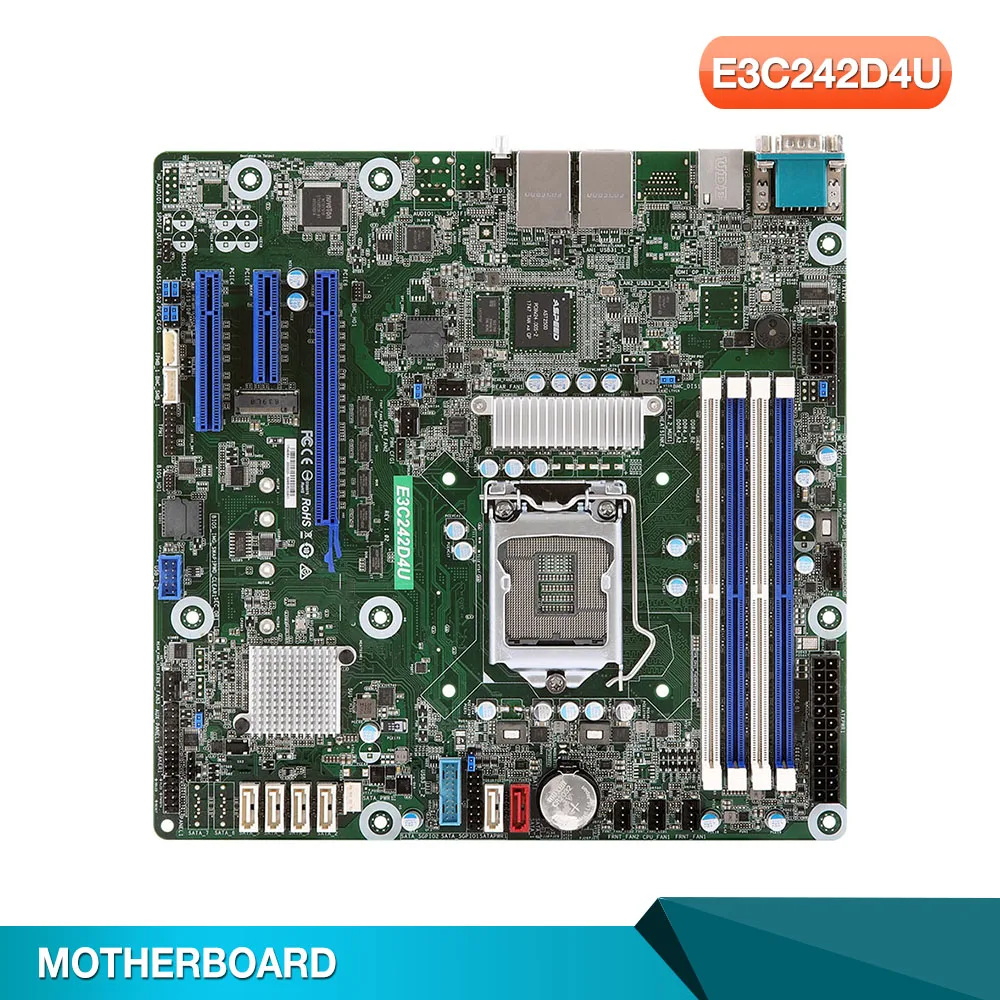 

Материнская плата E3C242D4U для сервера ASRock LGA1151 DDR4 с поддержкой Xeon E-2100 IPMI