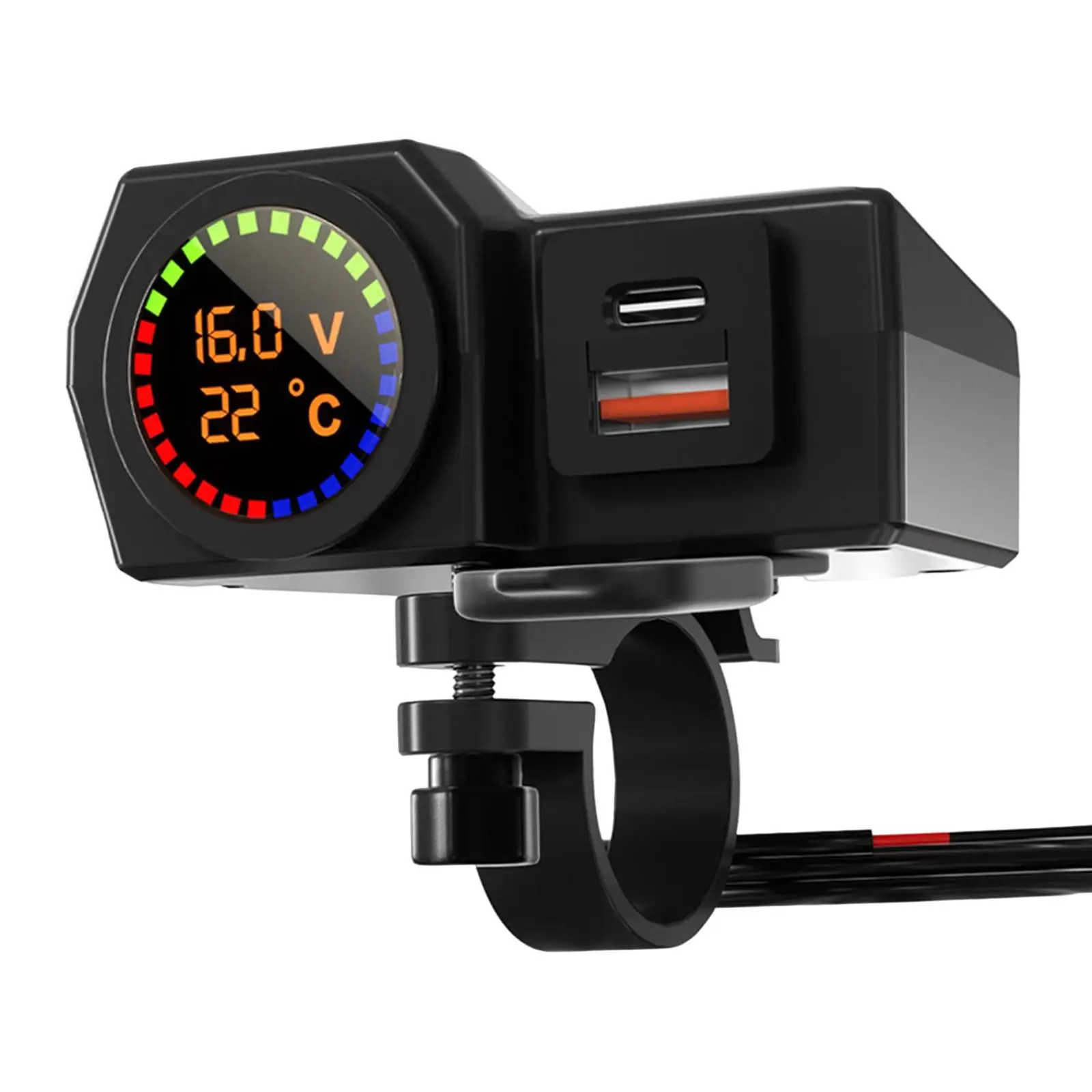 

12V-24V Motorcycle USB Charger QC 3.0 USB Port Quick Charge Waterproof for Phone