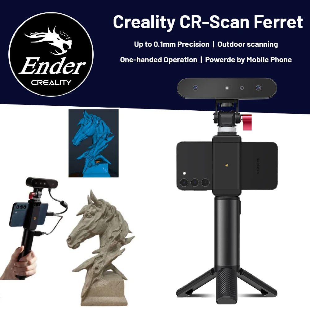 Сканер Creality 3D, портативный ручной сканер для 3d-печати и моделирования, 30 FPS, точность 0,1 мм