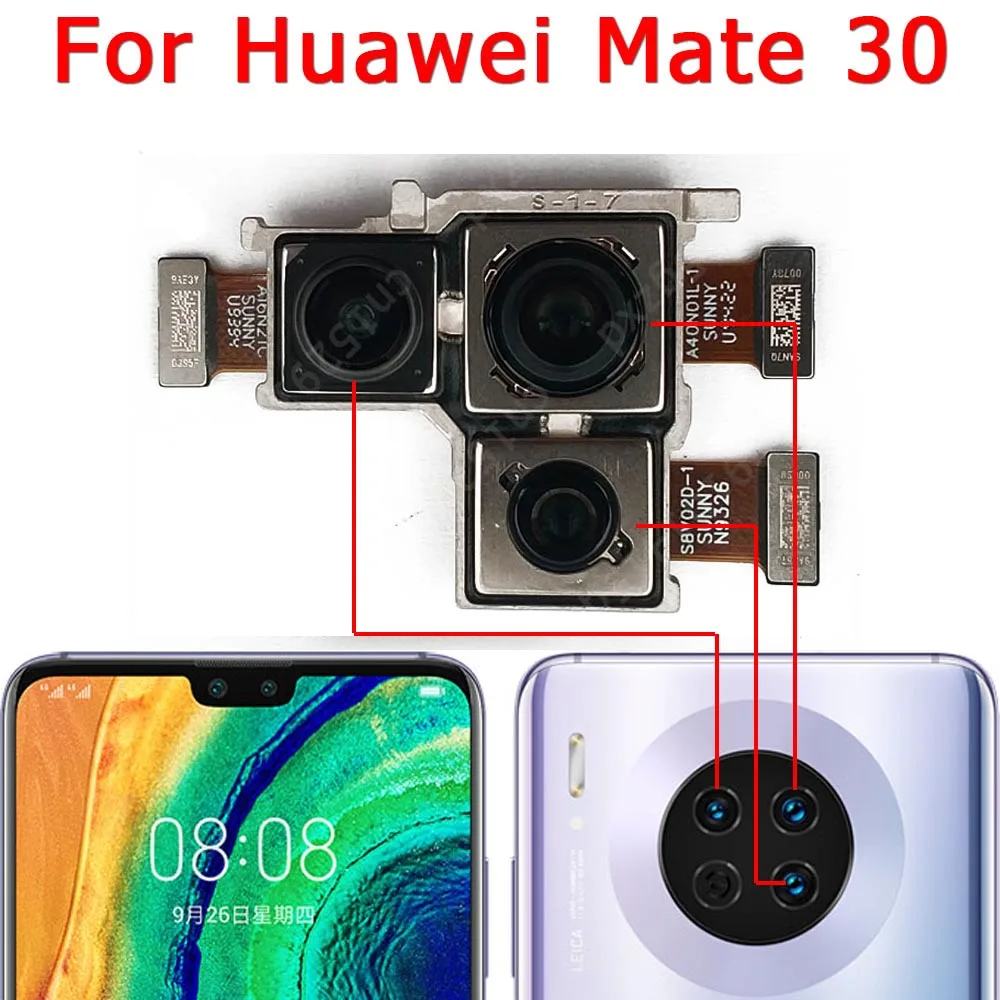 Original Rear Camera For Huawei Mate 8 9 10 Lite 20 30 40 Pro Back Camera Module Backside View Replacement Spare Parts images - 6