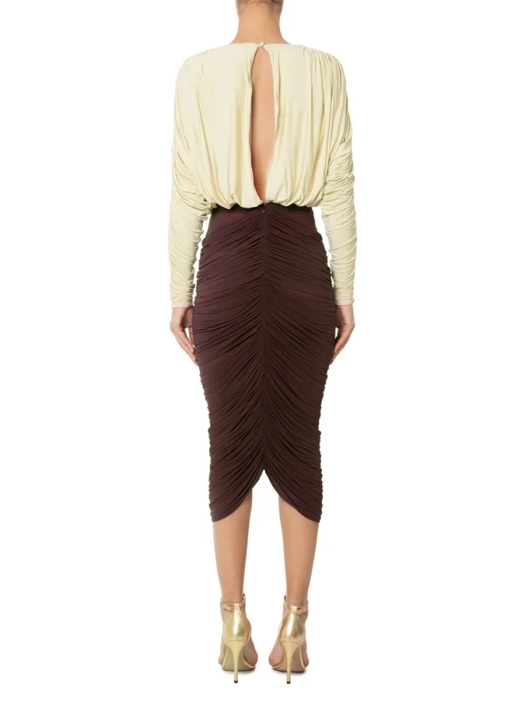 Платье House of Beauty сексуальное миди полиэстер