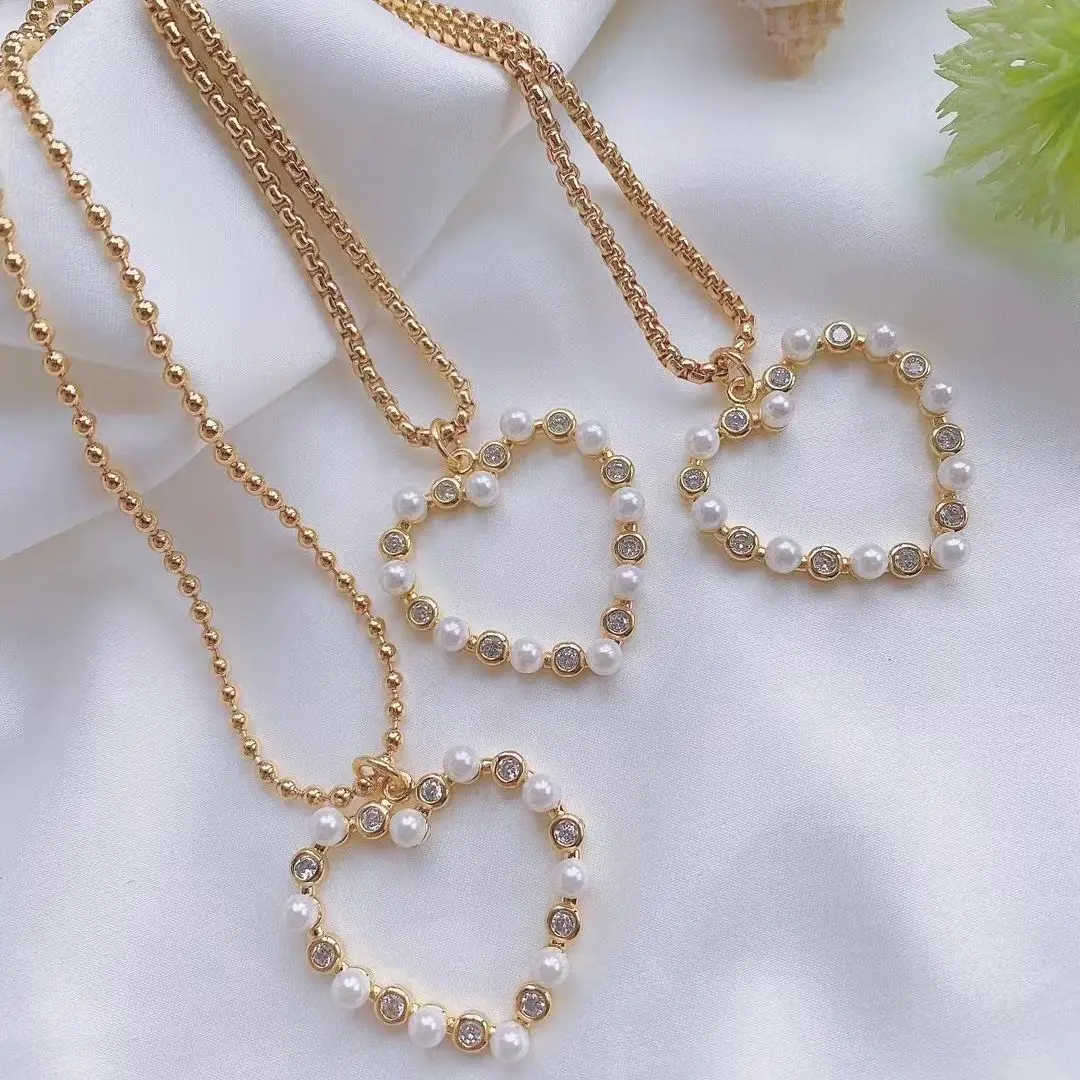 

5 шт., модное элегантное женское ожерелье с подвеской в виде сердца