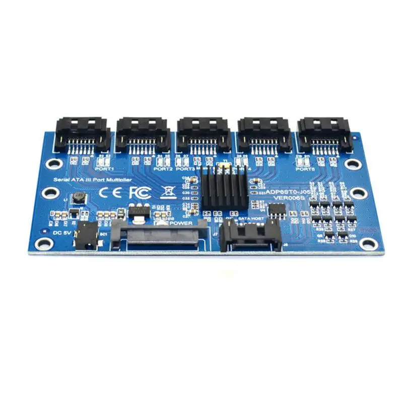 Адаптер Chi A Mining 1-5 портов SATA PCI-E, SATA карта 6 портов s SATA3.0 6 Гбит/с, карта расширения PCIE SATA, контроллер, усилитель, переходник