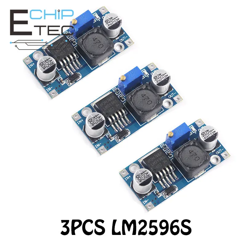

Free shipping 3PCS LM2596s DC-DC Step down Power Supply Module 3A Adjustable Buck Module LM2596 Voltage Regulator 24V 12V 5V 3V