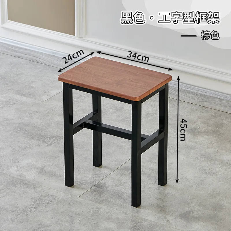 F187 Утолщенный простой квадратный табурет для обучения в общежитии обеденный