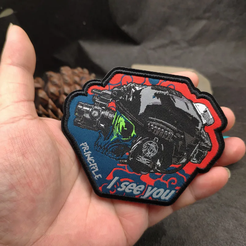 Я тебя вижу теперь не будьте озорными моральные значки вышитый крючок военный