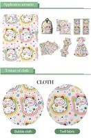cartoon lucky cat fabric printed polyester cotton twill fabric patchwor printed 50145cm