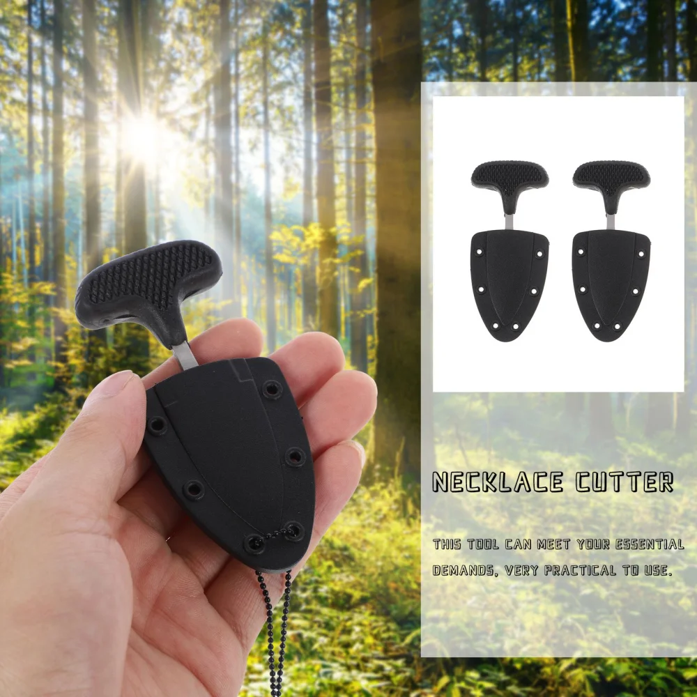 

2Pcs Mini Cold Steel Camping Pocket Fixed Knife Necklace Cutters Outdoor Survival Hunting EDC Tools Hanging Necklace Knives