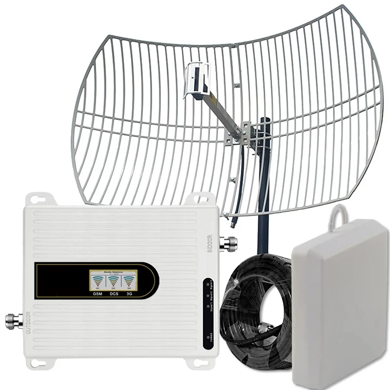 

1km 3G 4G Cellular Amplifier Mobile Phone 4g Signal Booster 3g Communication Amplifier Signal Repeater 22dBi Gain Grid Antenna