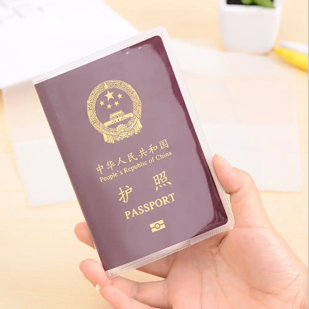 

1pc Travel Waterproof Dirt Passport Holder Cover Wallet Transparent PVC ID Card Holders Business Credit Card Holder Case Pouch