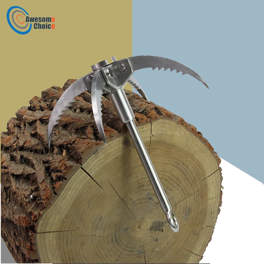 

Grappling Hook Folding Survival Claw Multifunctional Stainless Steel Outdoor Camping Hiking Climbing Survival Tools Flying Tiger