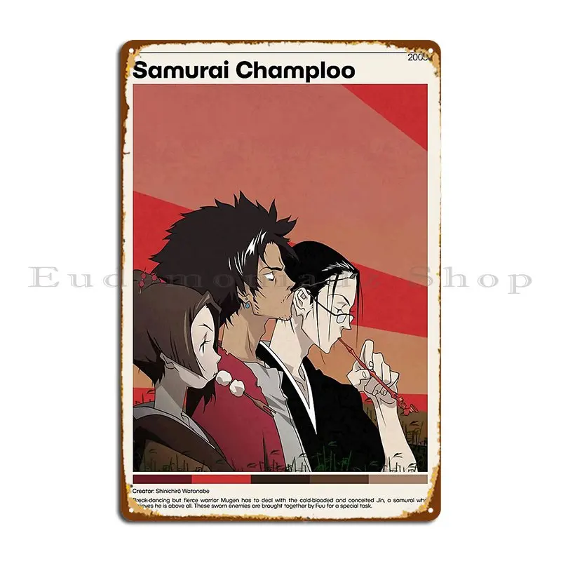 Samurai Champloo аниме металлический знак паб пластины дизайн ретро индивидуальный