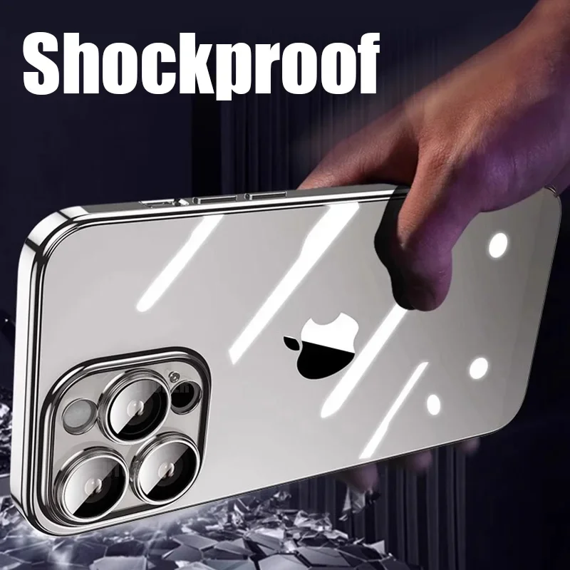 Мягкий чехол из ТПУ с покрытием высокой прозрачности для IPhone 16 15 14 13 12 11 Pro Max Plus