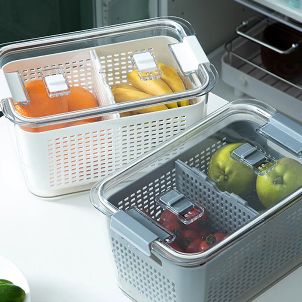 

1Pc Refrigerator Crisper Vegetable Crisper Fruit Storage Boxes for Fruit Household Refrigerator