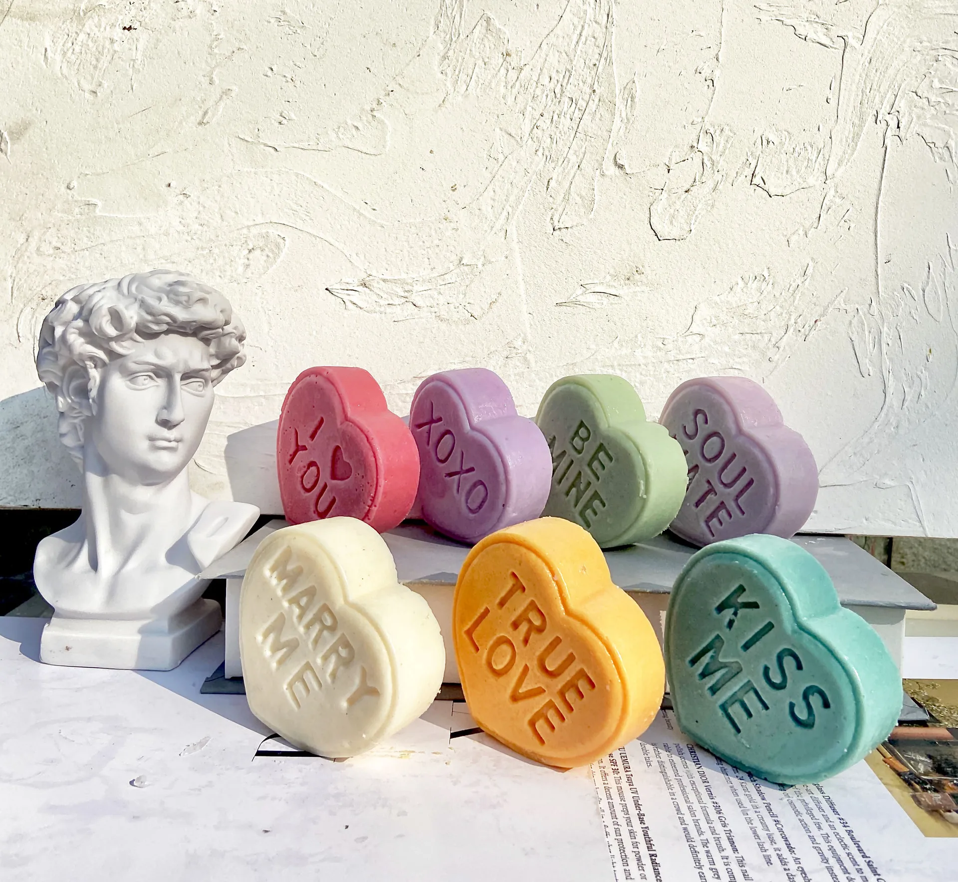 Фото Hot Sale DIY Valentine's Day Series Stereo Love Letter KISS ME/BE MINE/SOUL MATE/MARRY ME Candle Soap Scented Silicone Mold №4