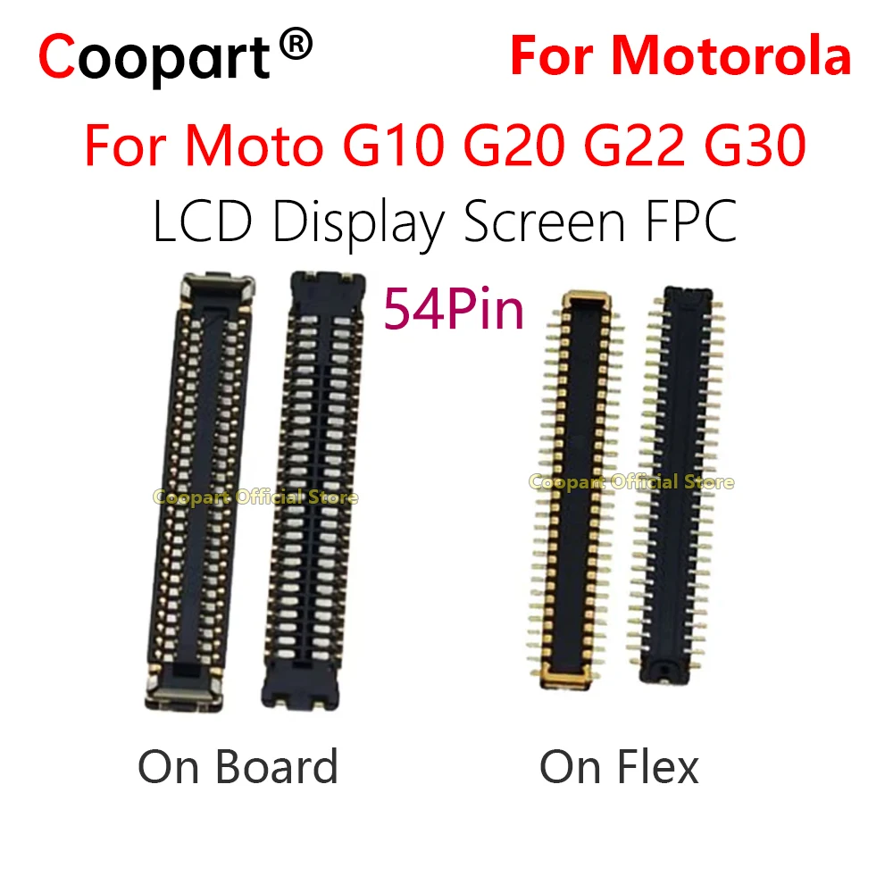 2 шт. разъем FPC для ЖК-экрана Motorola Moto G10 XT2127 G20 XT2128 G30 XT2129 G22 E20 на материнской