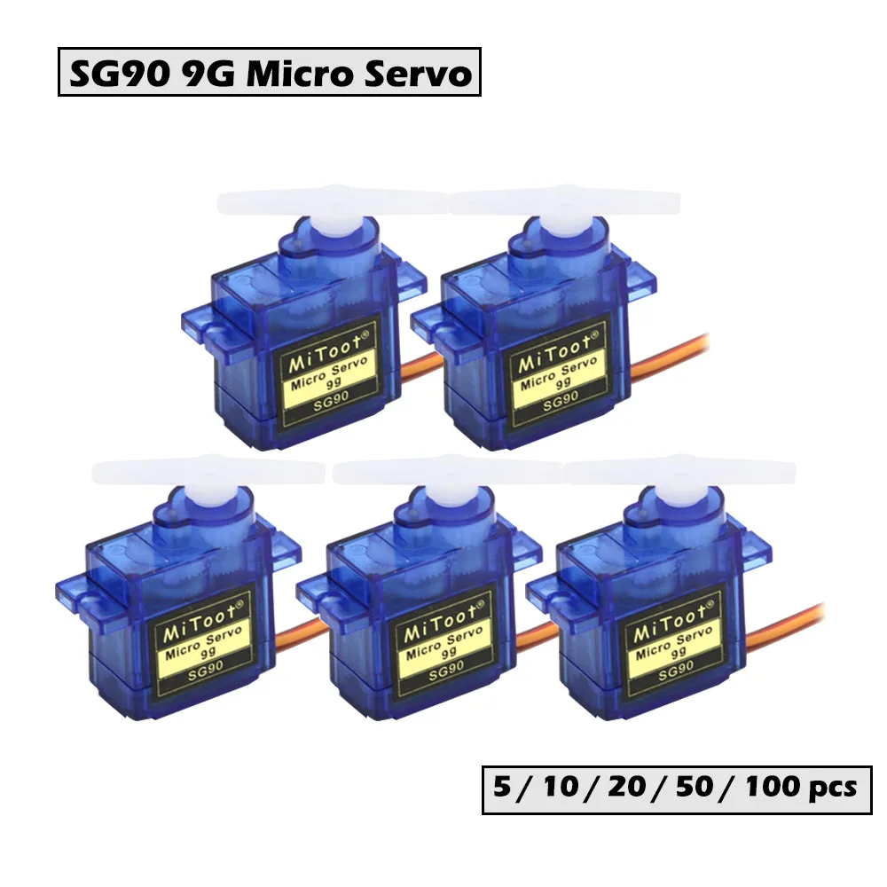 5 / 10 / 20 / 50 / 100 шт. SG90 9G микро сервомотор для RC робот рука высокое качество Вертолет Самолет дистанционное управление