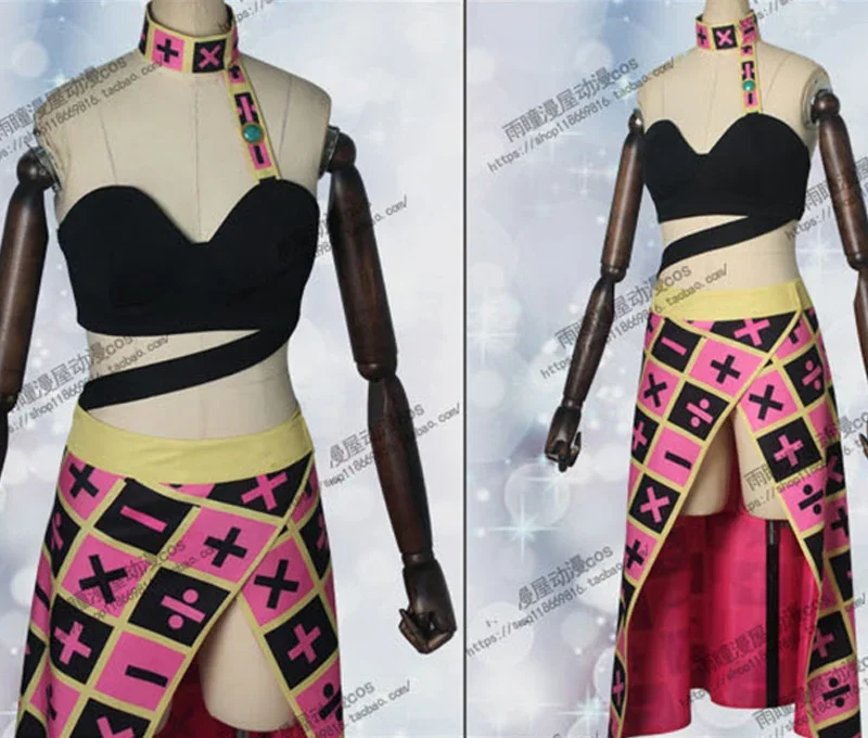 Аниме JoJo's Bizarre Adventure Косплей Триш Уна Костюм Женское Сексуальное Платье