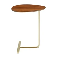 simple creative solid wood small side light and convenient bedside computer table conference room mobile writing table