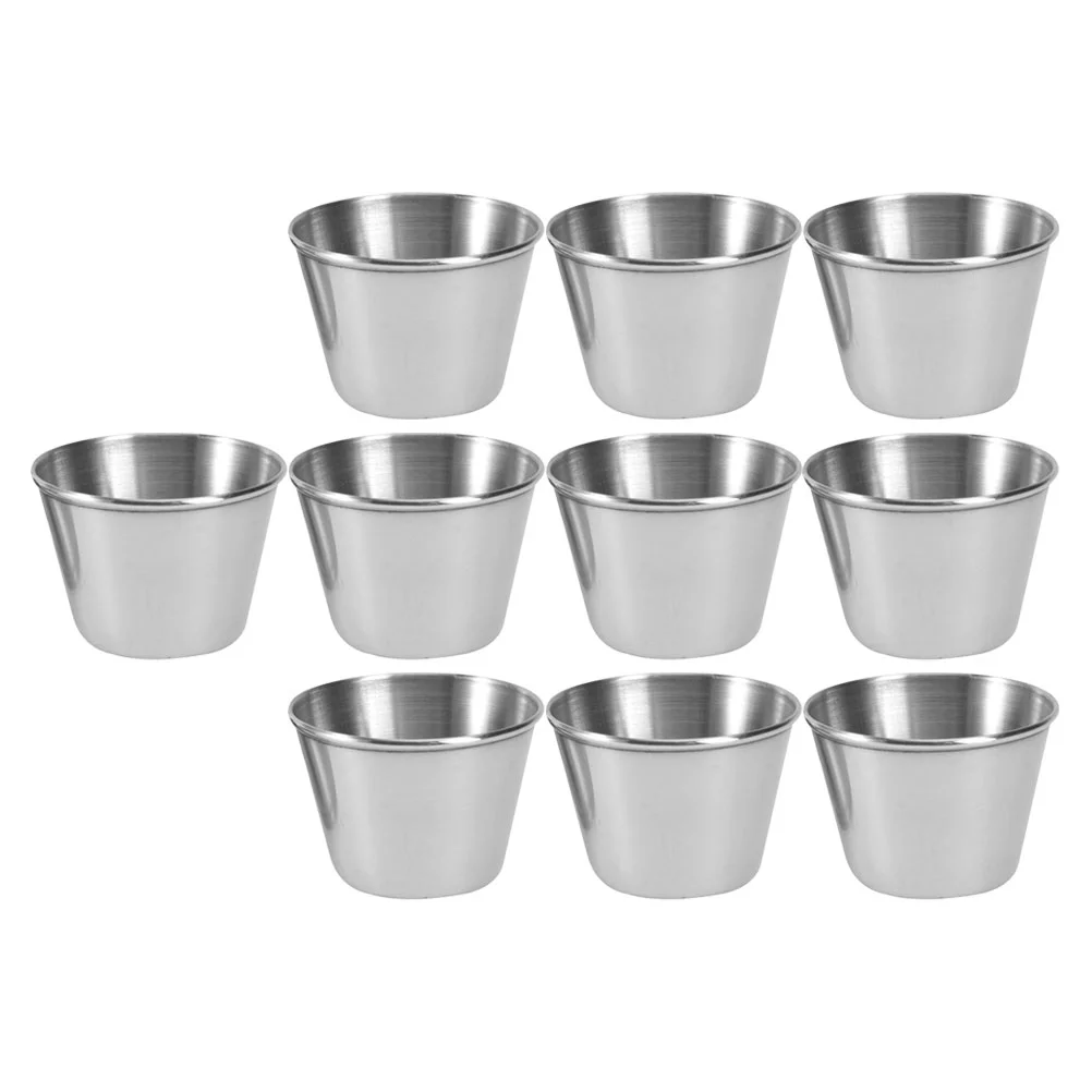 

10pcs Stainless Steel Sauce Cups Metal Dipping Sauce Cups Dipping Sauce Cups Stainless Steel Sauce Cup