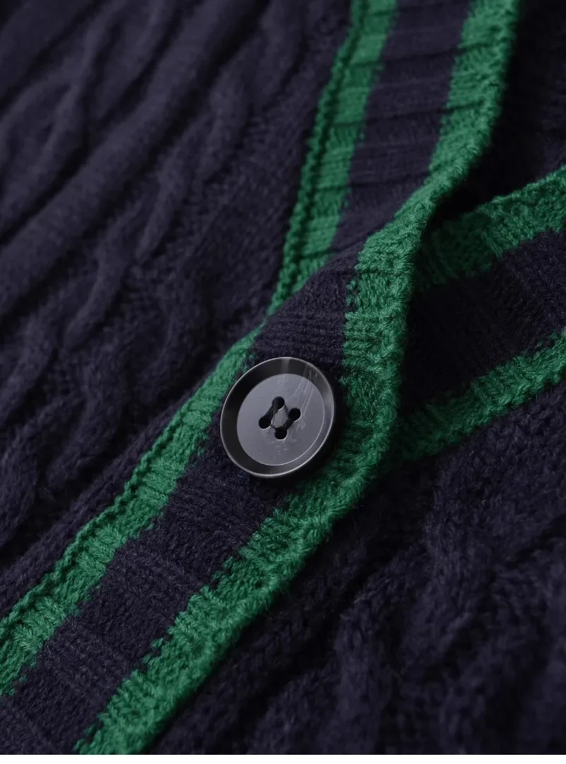 Topenomi элегантный свитер кардиган женский с v-образным вырезом контрастного цвета