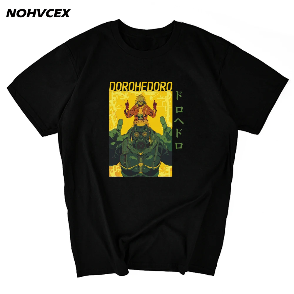 

Mens Caiman Dorohedoro T Shirts Short-Sleeve 100% Cotton Cool T-shirt Summer Anime Clothing