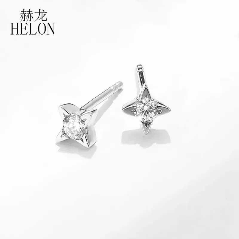 HELON Стерлинговое Серебро 925 пробы цвет белое золото лабораторные выросшие