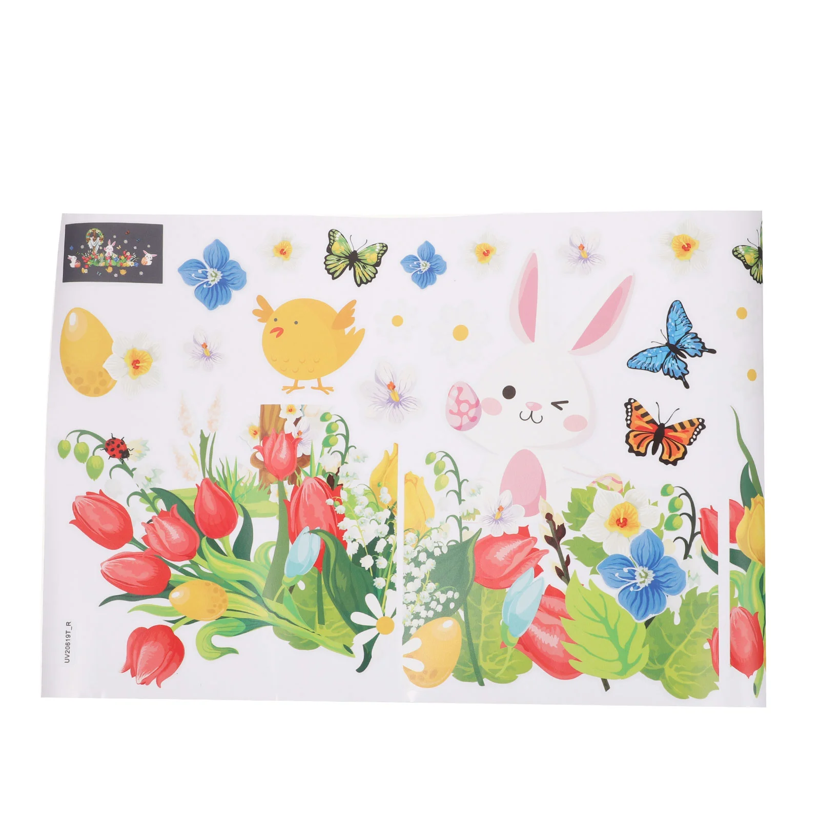 

Easter Wall Stickers Bunny Decal Sticker Egg Window Decals Rabbit Clings Spring Party Games Bunnies Eggs Door Decorations Cute