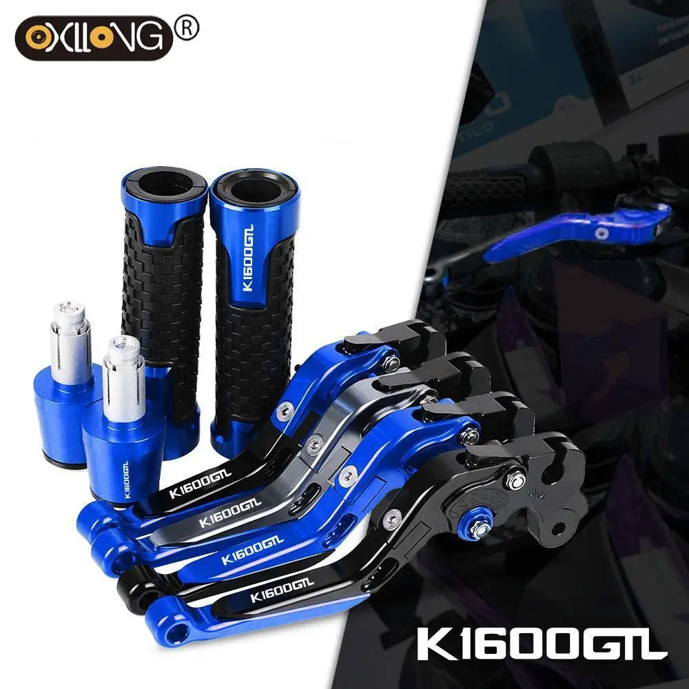 

K1600GTL LOGO Motorcycle Aluminum Brake Clutch Levers Handlebar Hand Grips ends For BMW K1600GTL 2011 2012 2013 2014 2015 2016