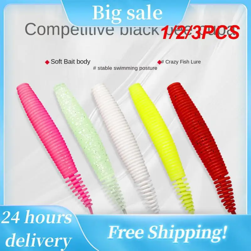 

1/2/3PCS Soft Fishing Lure Silicone Worms Baits 10cm6.5g Jigging Wobblers Artificial Fishing Accessories Swimbaits Bass Carp