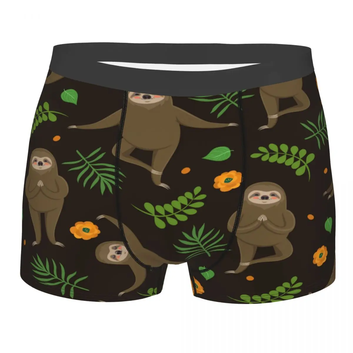 Boxer Men Shorts Underwear Male Sloth Yoga Pose Boxershorts Panties Underpants Man Sexy