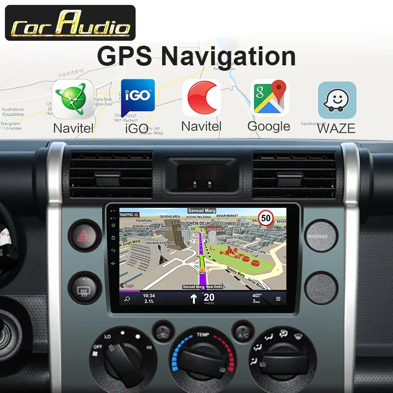 9 &quotAndroid 13 Bluetooth автомобильные радиоприемники для Toyota FJ Cruiser 2006-GPS-навигация